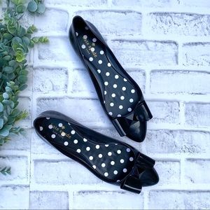 Kate Spade Black Jelly Ballerina Flats